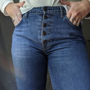 Reformation Winona Mid Slim Jeans with Button Fly